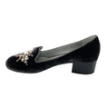 Load image into Gallery viewer, Rene Caovilla Grey Pearl and Crystal Embellished Velvet Loafers