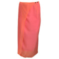 Load image into Gallery viewer, Dries van Noten Pink and Salmon Two-Tone Silk Wrap Skirt
