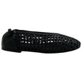 Load image into Gallery viewer, Freda Salvador Black Leather Riley Woven Round Toe Flats