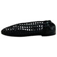 Load image into Gallery viewer, Freda Salvador Black Leather Riley Woven Round Toe Flats