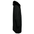 Load image into Gallery viewer, Loro Piana Black Storm System Rain & Wind Protection Cashmere Coat with Fox Fur Collar