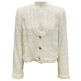 Load image into Gallery viewer, Derek Lam 10 Crosby White Sequined Cropped Jacket