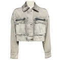Load image into Gallery viewer, Iro Mixed Grey Alessio Denim Trucker Jacket