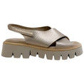 Load image into Gallery viewer, Pedro Garcia White Gold Lame Leather Reme Sandals