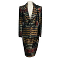 Load image into Gallery viewer, Christian Lacroix Vintage Burgundy Multi Metallic Striped Jacquard Jacket and Skirt Suit Set
