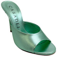 Load image into Gallery viewer, Casadei Flash Green Light Leather Blade Mules