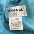 Load image into Gallery viewer, Chanel Teal Short Sleeved Belted Wool Tweed Dress