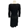 Load image into Gallery viewer, Chanel Black Ruched Long Sleeved Knit Dress