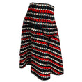 Load image into Gallery viewer, Oscar de la Renta Red / Black / White Multi Flared Wool Skirt