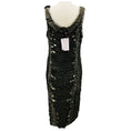 Load image into Gallery viewer, Carolina Herrera Anthracite Sequin Embellished Pleated Cocktail Dress
