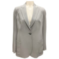 Load image into Gallery viewer, Akris Grey One Button Silk Blazer