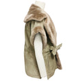 Load image into Gallery viewer, Fleurette Taupe Suede and Shearling Vest with Belt
