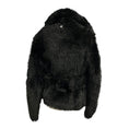 Load image into Gallery viewer, Courreges Black Asymmetric Lamb Shearling Fur and Lambskin Leather Jacket