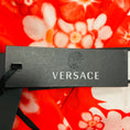 Load image into Gallery viewer, Versace Orange / White Floral Printed Sleeveless Cotton Dress with Belt