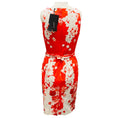 Load image into Gallery viewer, Versace Orange / White Floral Printed Sleeveless Cotton Dress with Belt