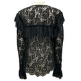 Load image into Gallery viewer, Chanel Black Pleated Detail Long Sleeved Lace Blouse