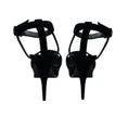 Load image into Gallery viewer, Saint Laurent Black Suede High Heeled Platform Sandals