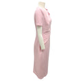 Load image into Gallery viewer, Roland Mouret Pink 2023 Short Sleeve Bow Wool Silk Midi Dress