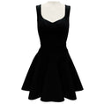 Load image into Gallery viewer, Alaia Black Sleeveless Flared Stretch Knit Mini Cocktail Dress