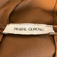 Load image into Gallery viewer, Prabal Gurung Brown Sleeveless V-Neck Lambskin Leather Midi Dress