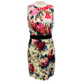 Load image into Gallery viewer, Dolce & Gabbana Ivory / Pink Multi Floral Metallic Cocktail Dress