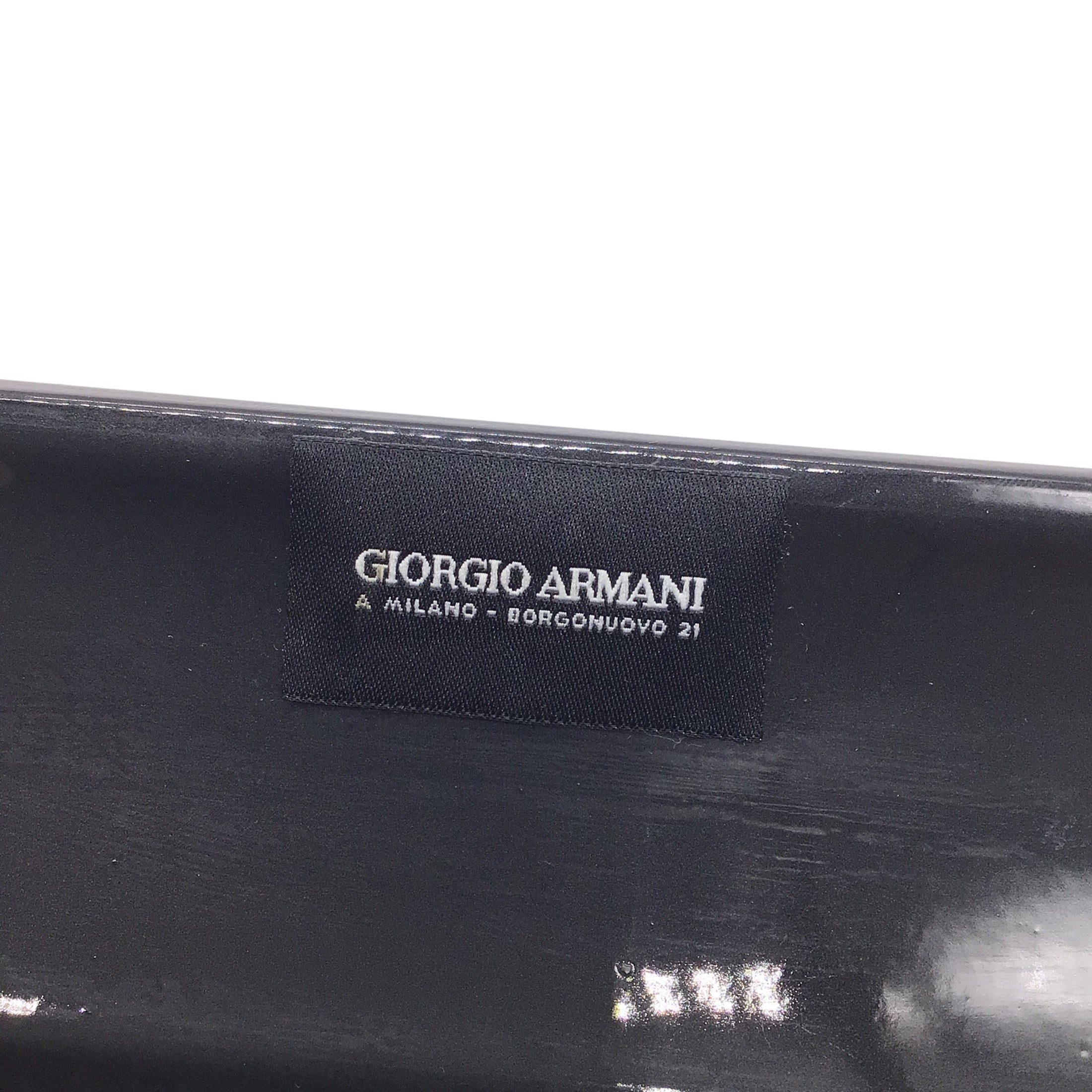 Giorgio Armani Vintage Graphite Grey / Black Bead Embellished Minaudiere Clutch Bag