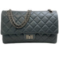Load image into Gallery viewer, Chanel Grey Aged Calfskin Reissue 2.55 Shoulder Bag