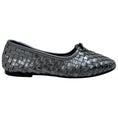 Load image into Gallery viewer, Freda Salvador Gunmetal Woven Leather Roma Ballet Flats