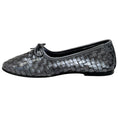 Load image into Gallery viewer, Freda Salvador Gunmetal Woven Leather Roma Ballet Flats