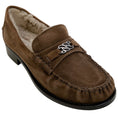 Load image into Gallery viewer, Casade Brown Suede Shearling Lined Loafers