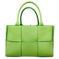 Load image into Gallery viewer, Bottega Veneta Green Intrecciato Leather Arco Tote Bag