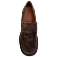 Load image into Gallery viewer, Casadei Brown Suede Chunky Heeled Loafers