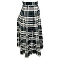 Load image into Gallery viewer, Christian Dior Black / White Plaid Cotton Midi Skirt