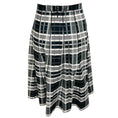 Load image into Gallery viewer, Christian Dior Black / White Plaid Cotton Midi Skirt