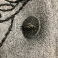 Load image into Gallery viewer, Moschino Cheap and Chic Grey / Black Floral Embroidered Wool Blazer with Ladybug Embellishments