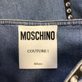 Load image into Gallery viewer, Moschino Couture Blue 2020 Crystal Embellished Strapless Denim Mini Dress
