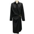 Load image into Gallery viewer, Loewe Black Buckle Detailed Gathered Midi Dress