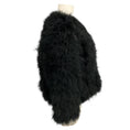 Load image into Gallery viewer, Yves Salomon Black Turkey Feather Cropped Jacket