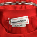 Load image into Gallery viewer, Alexander McQueen Red / Silver Zipper Detail Peplum Hem Cardigan Sweater
