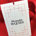 Load image into Gallery viewer, Alexander McQueen Red / Silver Zipper Detail Peplum Hem Cardigan Sweater
