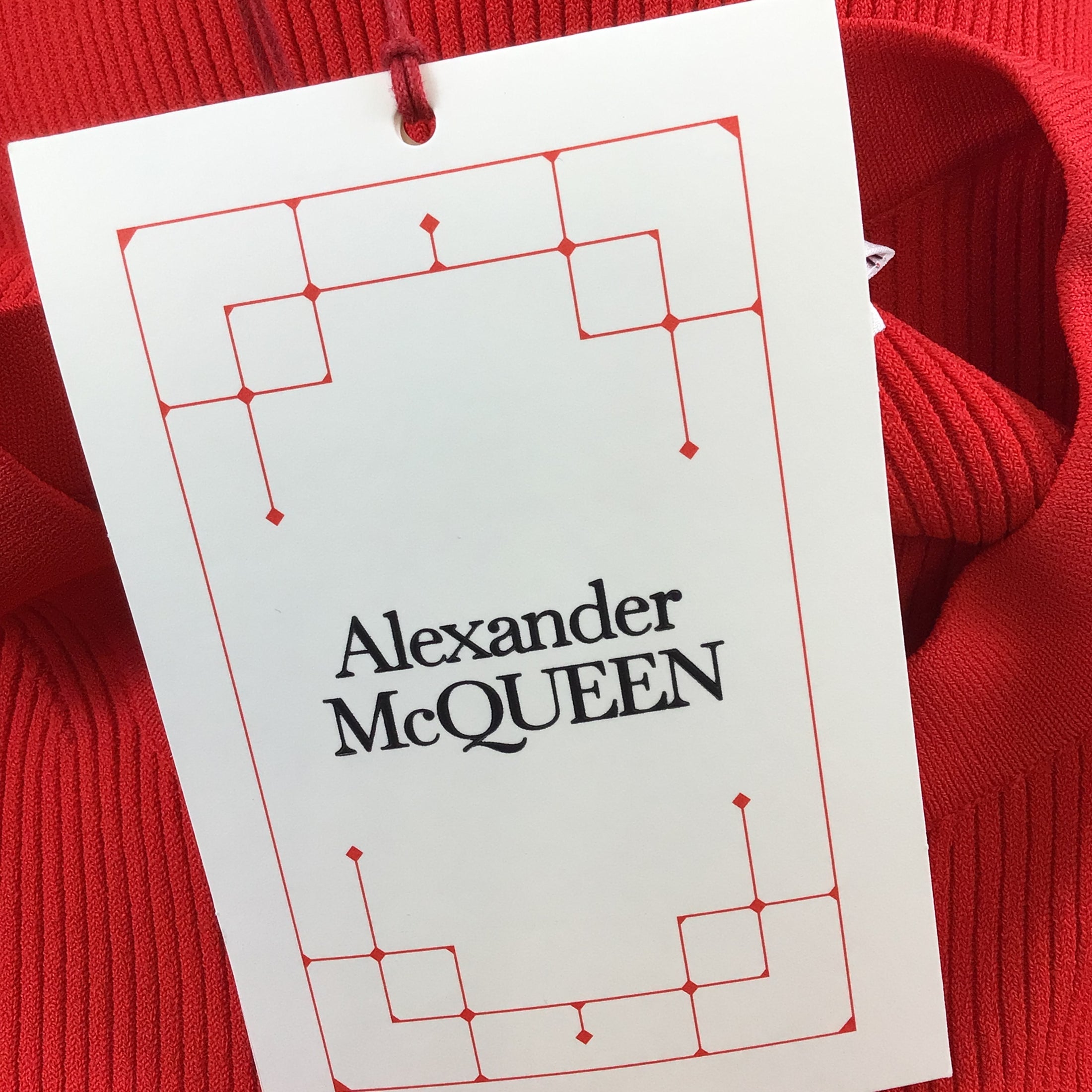Alexander McQueen Red / Silver Zipper Detail Peplum Hem Cardigan Sweater