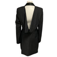 Load image into Gallery viewer, Givenchy Black Draped Back Long Wool Blazer with 4G Pattern Lining