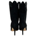 Load image into Gallery viewer, Arteana Black Suede Eyelet Ankle Boots