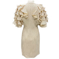 Load image into Gallery viewer, Valentino Ivory / Black Ruffled Polka Dot Print Crepe Cocktail Dress