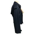 Load image into Gallery viewer, McQueen Navy Blue Double Breasted Cropped Trench Jacket