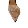 Load image into Gallery viewer, Gianvito Rossi Rose Gold Hortensia 105 Plexi Embellished Slingback Pumps