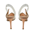 Load image into Gallery viewer, Gianvito Rossi Rose Gold Hortensia 105 Plexi Embellished Slingback Pumps