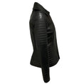 Load image into Gallery viewer, Oscar de la Renta Black Quilted Leather Zip Front Jacket