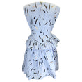 Load image into Gallery viewer, Christopher Kane Blue Multi Floral Printed Peplum-Waist Cotton Mini Dress
