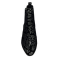 Load image into Gallery viewer, Saint Laurent Black Glitter Leopard Velvet Ankle Boots